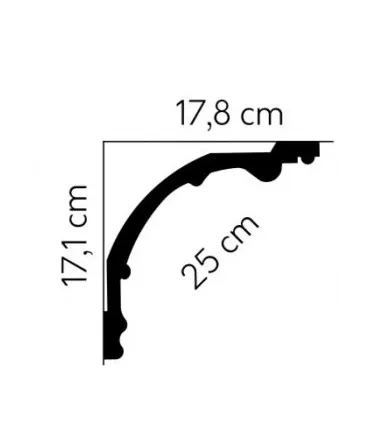 Dekorativní lišta na strop MDA109 200 x 17 x 17.8 cm Mardom