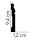 Podlahová lišta MD094 200x9.4x1.2 cm Mardom