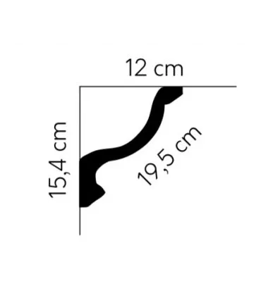 Dekorativní lišta na strop MDB154 200x15x12.5 cm Mardom