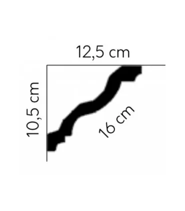 Dekorativní lišta na strop MDB158 200x10.5x12.5 cm Mardom