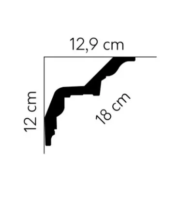 Dekorativní lišta na strop MDB169 200x12.4x12.6 cm Mardom