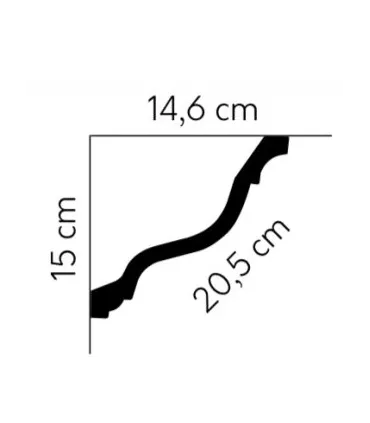 Dekorativní lišta na strop MDB214 200x14.5x14.6 cm Mardom