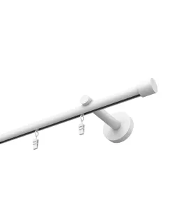 Profilová hliníková garnýž stropní jednoduchá Elegant bílá Pullo