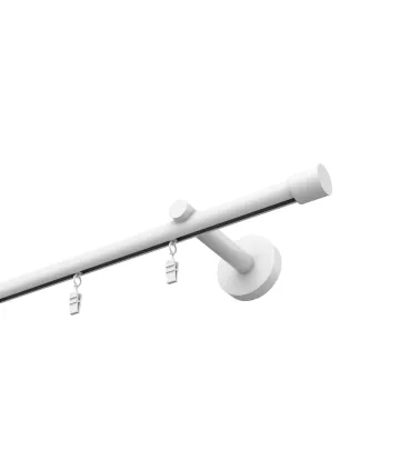 Profilová hliníková garnýž stropní jednoduchá Elegant bílá Pullo