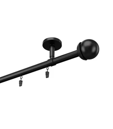 Profilová hliníková garnýž jednoduchá Elegant černá Todi Max