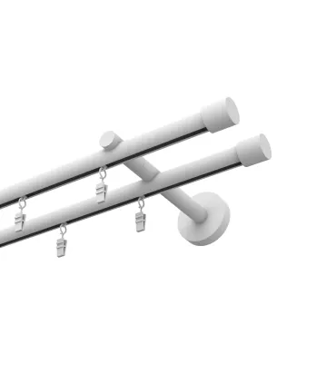 Profilová hliníková garnýž dvojitá Elegant bílá Pullo