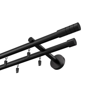 Profilová hliníková garnýž dvojitá Elegant černá Techno