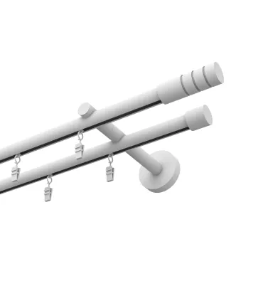 Profilová hliníková garnýž dvojitá Elegant bílá Techno