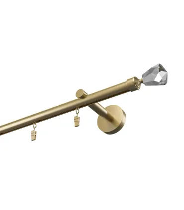 Profilová hliníková garnýž jednoduchá Elegant Antik Crystal cone