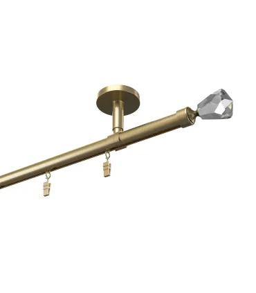 Profilová hliníková garnýž jednoduchá Elegant Antik Crystal cone