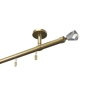 Profilová hliníková garnýž stropní jednoduchá Elegant Antik Crystal cone