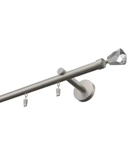 Profilová hliníková garnýž jednoduchá Elegant Satin Crystal cone