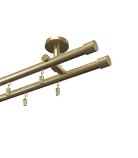 Profilová hliníková garnýž stropní dvojitá Elegant antik Pullo