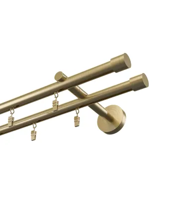 Profilová hliníková garnýž stropní dvojitá Elegant antik Pullo