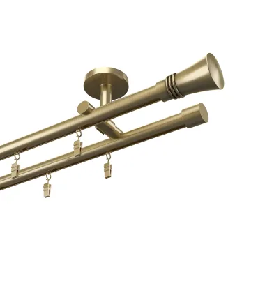 Profilová hliníková garnýž stropní dvojitá Elegant antik Capri