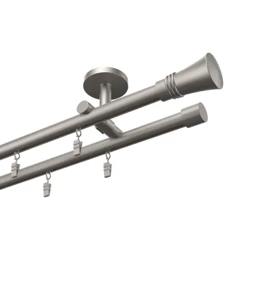 Profilová hliníková garnýž dvojitá Elegant satin Capri