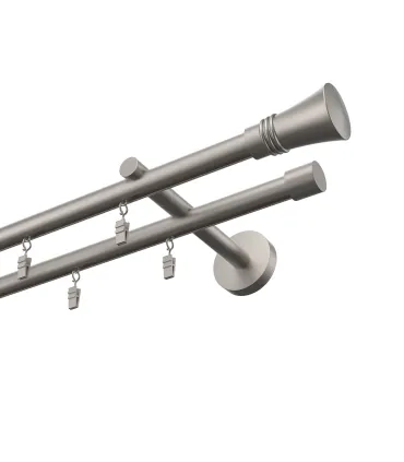 Profilová hliníková garnýž stropní dvojitá Elegant satin Capri