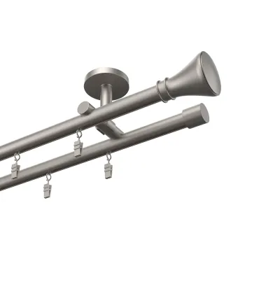 Profilová hliníková garnýž dvojitá Elegant satin Koloseo