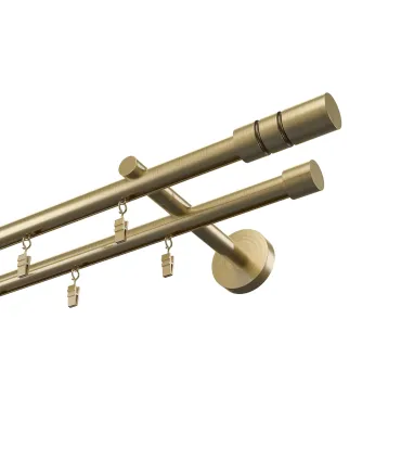 Profilová hliníková garnýž dvojitá Elegant antik Cilinder hl