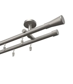 Profilová hliníková garnýž stropní dvojitá Elegant satin Rimini