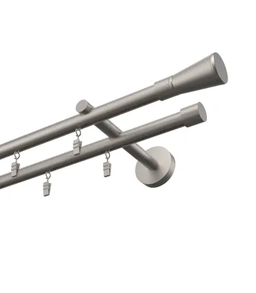 Profilová hliníková garnýž stropní dvojitá Elegant satin Rimini