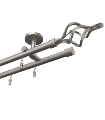 Profilová hliníková garnýž stropní dvojitá Elegant satin Gula Azur