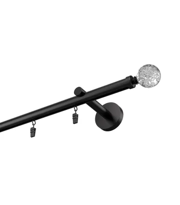 Profilová hliníková garnýž jednoduchá Elegant černá Gula Bubble