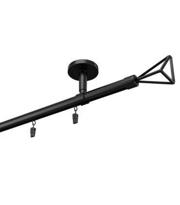 Profilová hliníková garnýž jednoduchá Elegant černá Geometrik