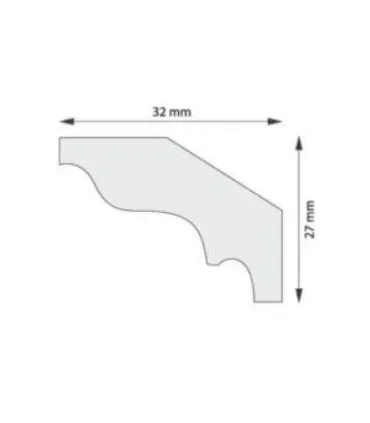 Dekorativní lišta na strop NM35 200 x3.2x3.7 cm DSM