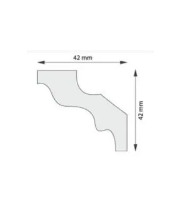 Dekorativní lišta na strop NM50 200 x4.2x4.2 cm DSM