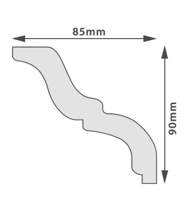 Dekorativní lišta na strop NM T 200 x9x8.5 cm DSM