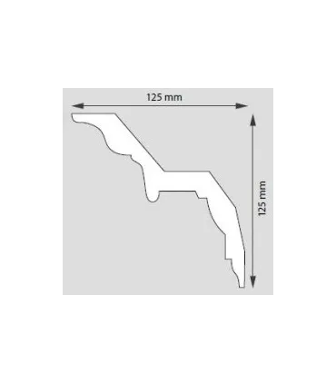 Dekorativní lišta na strop G20 200x12,5x12,5 cm DSM