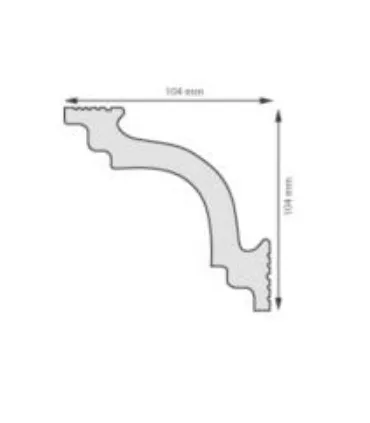 Dekorativní lišta na strop NK150 200x10,4x10,4 cm DSM