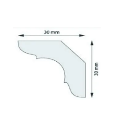 Dekorativní lišta na strop NC40 200x3x3 cm DSM