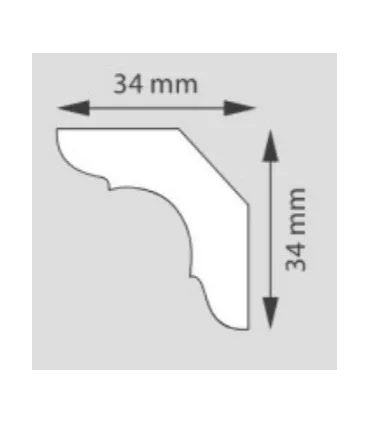 Dekorativní lišta na strop NC50 200x3,4x3,4 cm DSM