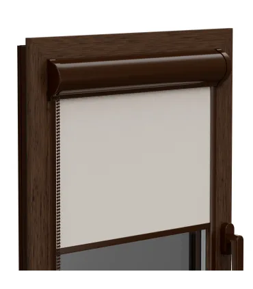 Roleta Termo (termoizolační) v hliníkové hnědé kazetě Elite řada plus Bílá