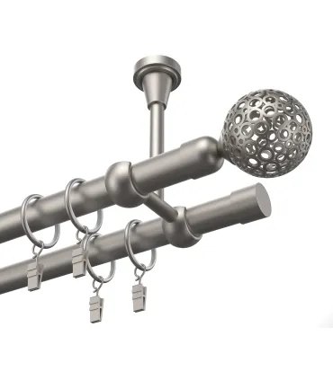 Kovová garnýž Satim dvojitá Ø 19 mm - Gula Modern