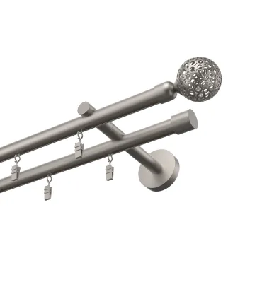 Profilová hliníková garnýž dvojitá Elegant satin Gula Modern