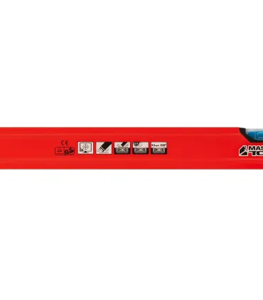 Vodováha stavební hliníková MASTERTOOL PROFI 100 cm 2 libely 0,5 mm/m 0,03° výklenek pro montáž na potrubí 37-1003