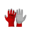 Rukavice pracovní MASTERTOOL 83-0402 pletené bezešvé s nitrilovým povlakem červená/šedá 10"
