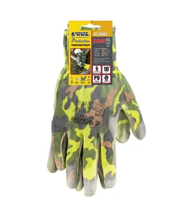 Rukavice pracovní MASTERTOOL pletené bezešvé s PU povlakem Khaki 10" 83-0663