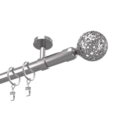 Kovová garnýž efekt-nerezová oceľ Ø 19 mm Gula Modern