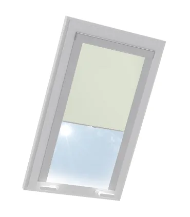 Roleta termoizolační na střešní okno VELUX v hliníkové kazetě Krémová