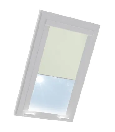 Roleta termoizolační na střešní okno FAKRO v hliníkové kazetě Krémová