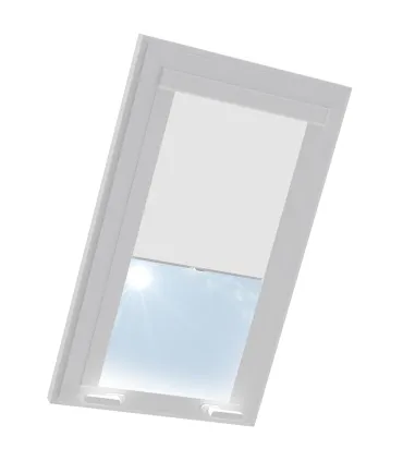 Roleta termoizolační na střešní okno VELUX v hliníkové kazetě Bílá