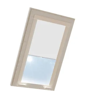 Roleta termoizolační na střešní okno VELUX v hliníkové kazetě Bílá