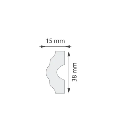 Dekorativní lišta na strop NI40 200 x 3,8 x 1,5 cm DSM