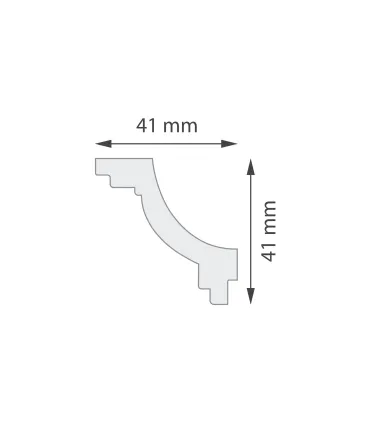 Dekorativní lišta na strop NO45 200 x 4,1 x 4,1 cm DSM