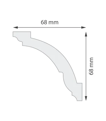 Dekorativní lišta na strop NAS 200 x 6,8 x 6,8 cm DSM