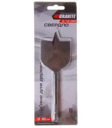 Vrtak do dřeva GRANITE plochý 50*152 mm 1/4" šestihranná stopka 2-12-050